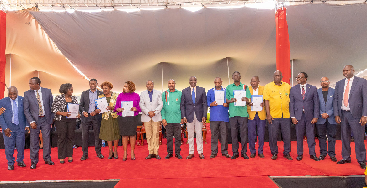 President William Ruto With Teacher Representatives at State House Day School Funding Falls to Lowest Point Since Uhuru’s Presidency