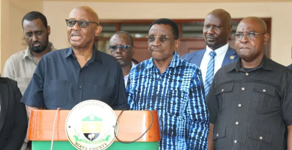 NuPEA CEO Justus Wabuyabo, Siaya Governor James Orengo and NuPEA board Chairman Lawrence Gumbe Orengo Defends Sh500bn Nuclear Deal as Siaya Aims for Energy Revolution