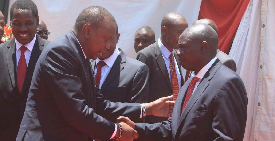 Former President Uhuru Kenyatta and Rigathi Gachagua How the Quiet Rift Between Uhuru and Gachagua Threatens Opposition Unity