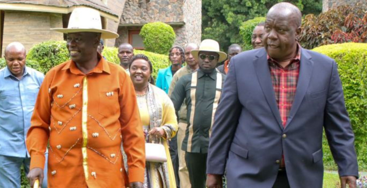 DCP Leader Rigathi Gachagua and Former Interior Cabinet Secretary Fred Matiang'i Gachagua and Matiang’i Clash Over Opposition’s 2027 Presidential Flagbearer