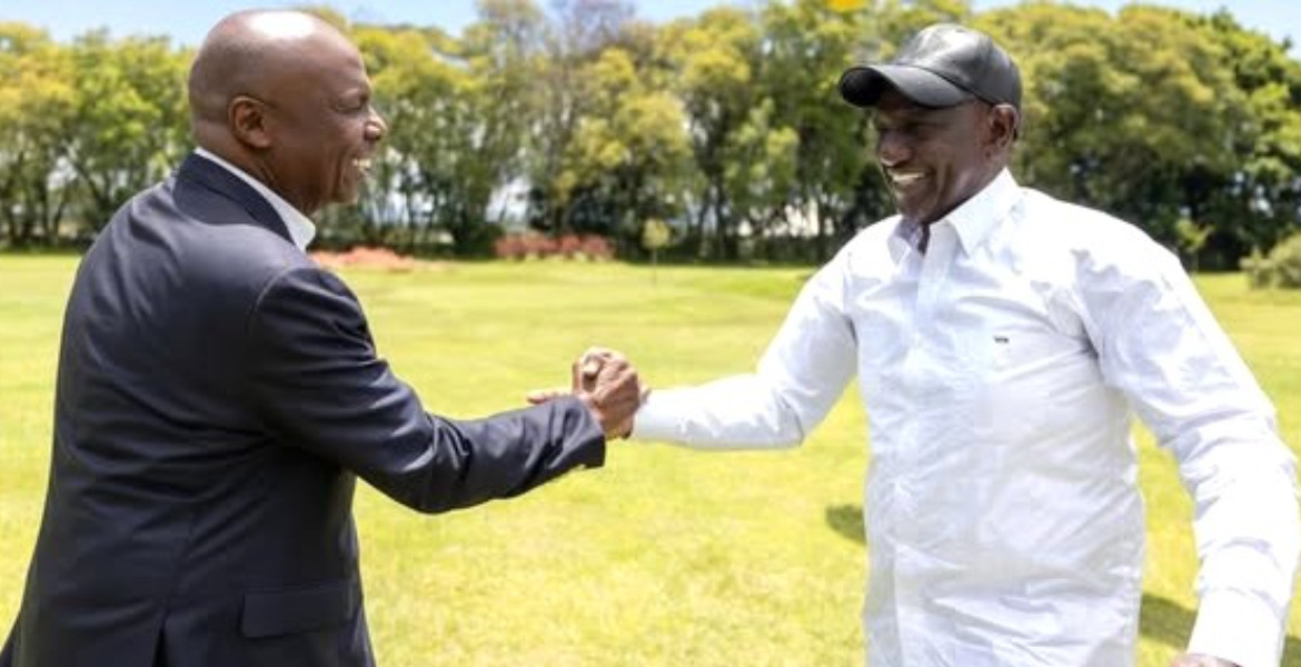 President William Ruto and Kanu Leader Gideon Moi Kanu Joins Kenya Kwanza as Gideon Moi Bows Out of Baringo Race