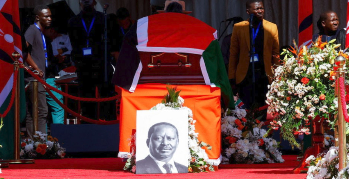 A portrait of Kenya's former Prime Minister Raila Odinga Kenyans Overseas Honour Raila's Legacy of Reform and reconciliation.