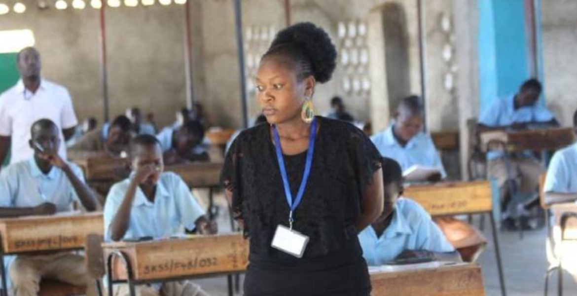 An Invigilator Officials Warn Against Exam Malpractice as KCSE Begins