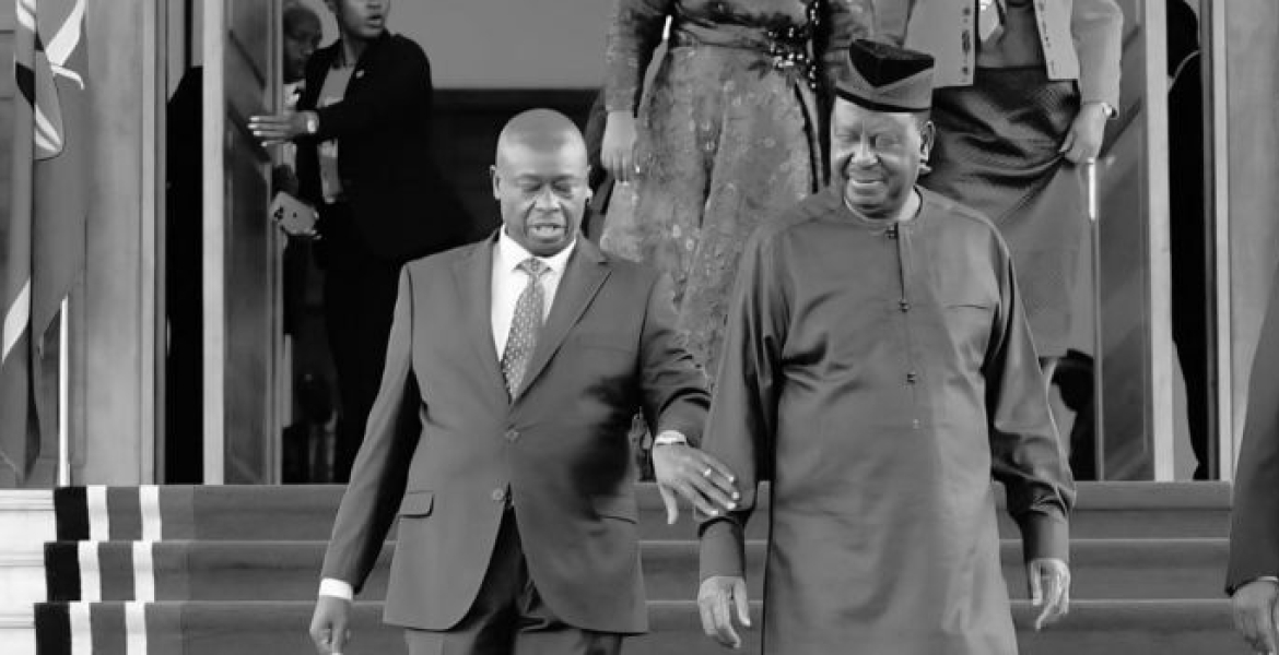 Former Deputy President Rigathi Gachagua and  Prime Minister Raila Odinga Gachagua Missing at Raila’s State Funeral as Political Leaders Unite